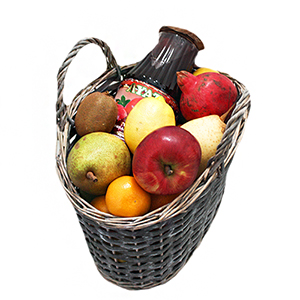 Корзина с фруктами 3-3.5 кг и гранатовым соком в Заречье