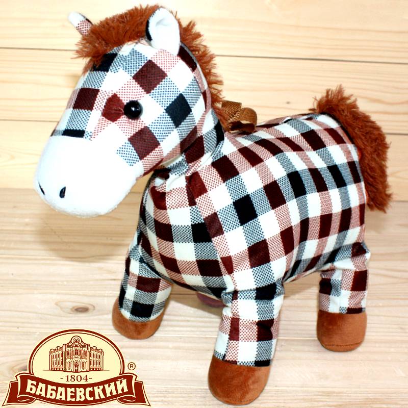 Детский новогодний подарок с конфетами Лошадка в Заречье